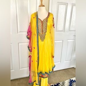 Indian pakistani 3Pc chudidar  kurta GUC Sz M